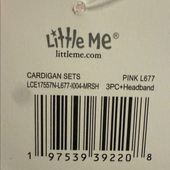 Little Me 9M 4 Pc Pink Floral Baby Set - Picture 7 of 7